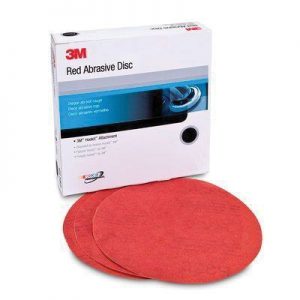 01218 6" P400 Hook and Loop, Red