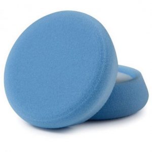 30043 Single Sided Ultrafine Polishing Pad, 4 in Dia, Hook and Loop Attachment, Foam Pad, Blue